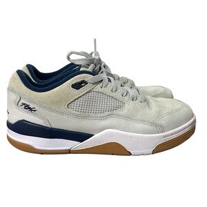 Jordan Flight Court Big Kids Shoe HF3333-004 Neutral Grey/White/Gum/Blue Size 5Y